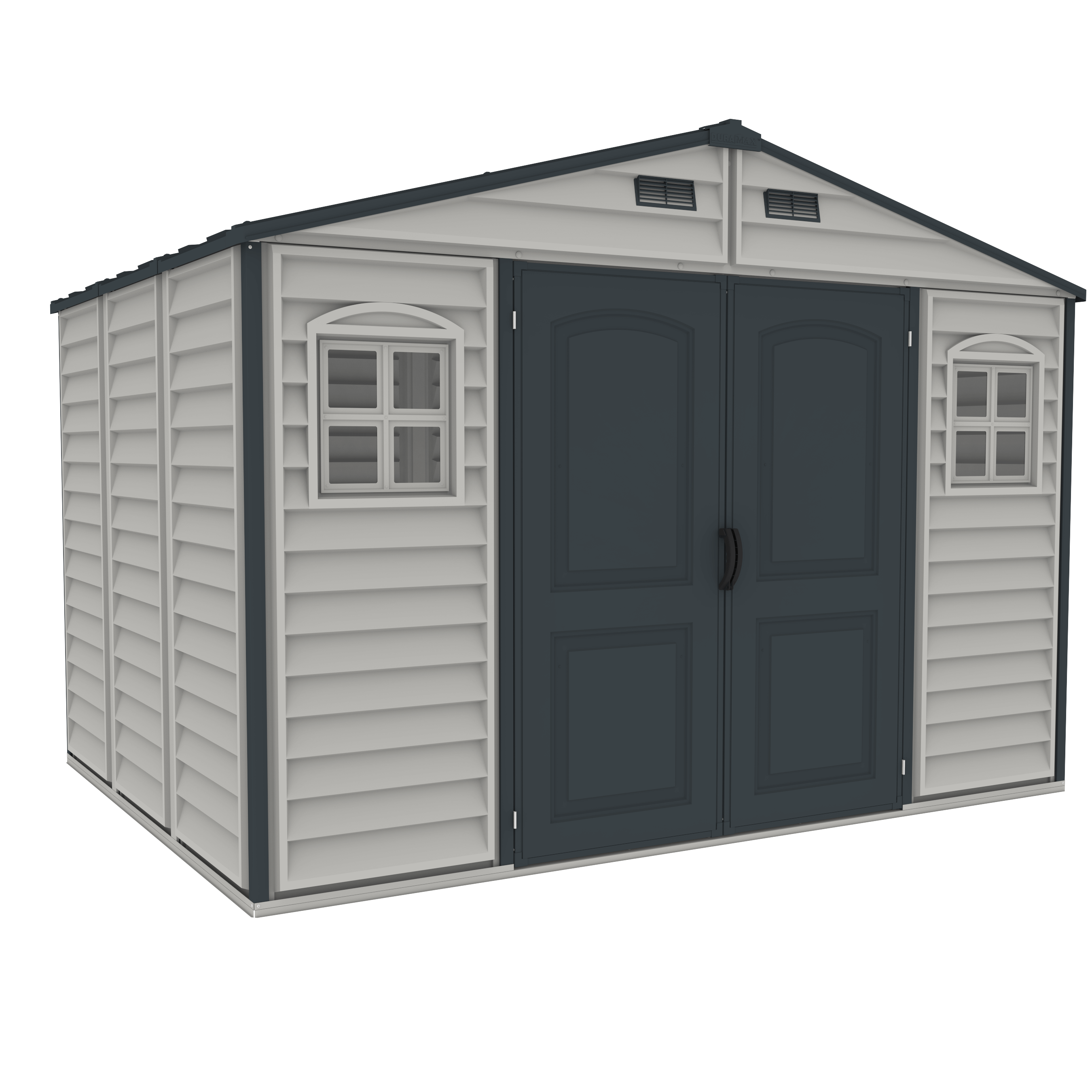 Duramax Vinyl Shed Woodside Plus 105 X 8 With Foundation Kit 9613