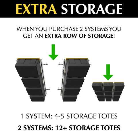 Ceiling Sam Tote Slide Garage Ceiling Storage - Adjustable