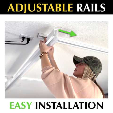 Ceiling Sam Tote Slide Garage Ceiling Storage - Adjustable