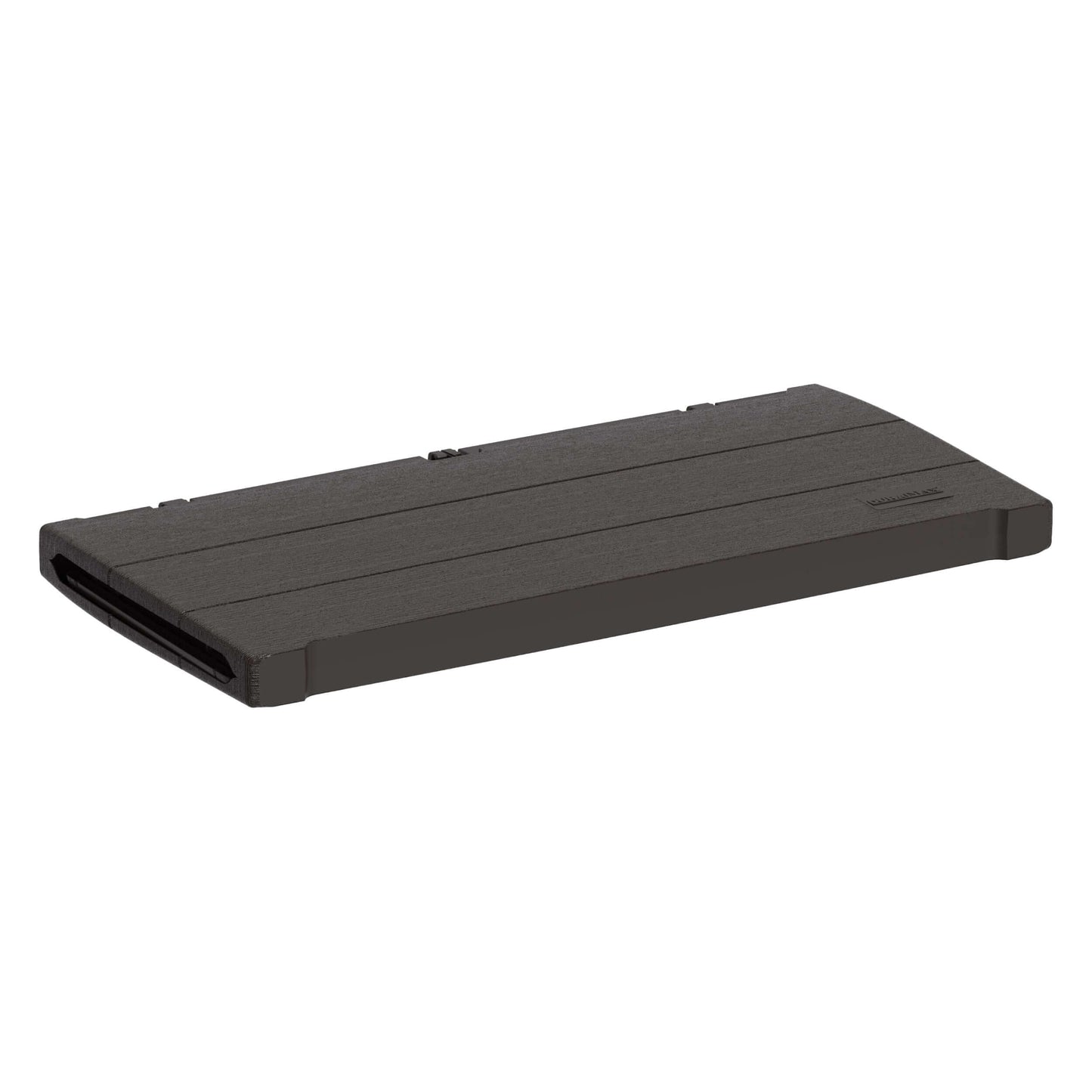 Duramax 71 Gallon Deck Box in brown, ideal for outdoor storage and seating.