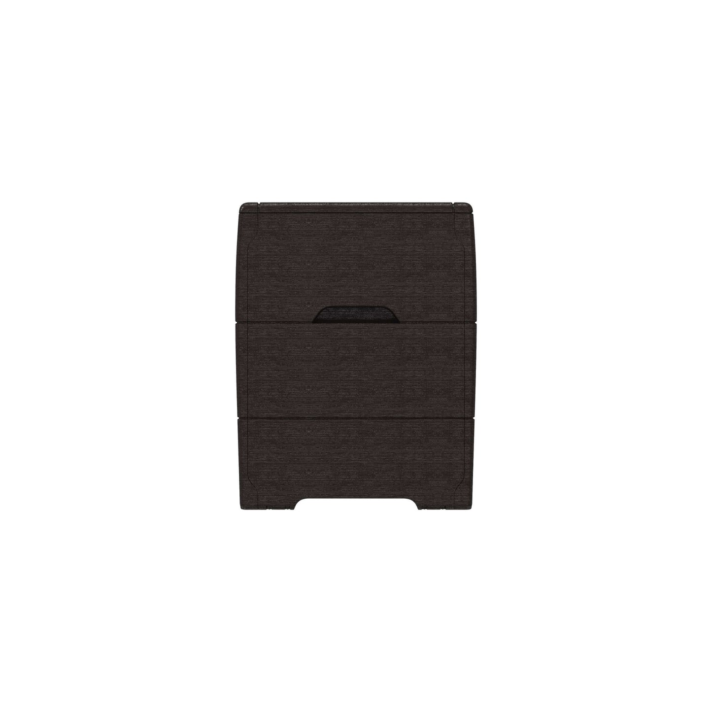 Duramax 71 Gallon Deck Box in brown, ideal for outdoor storage and seating.