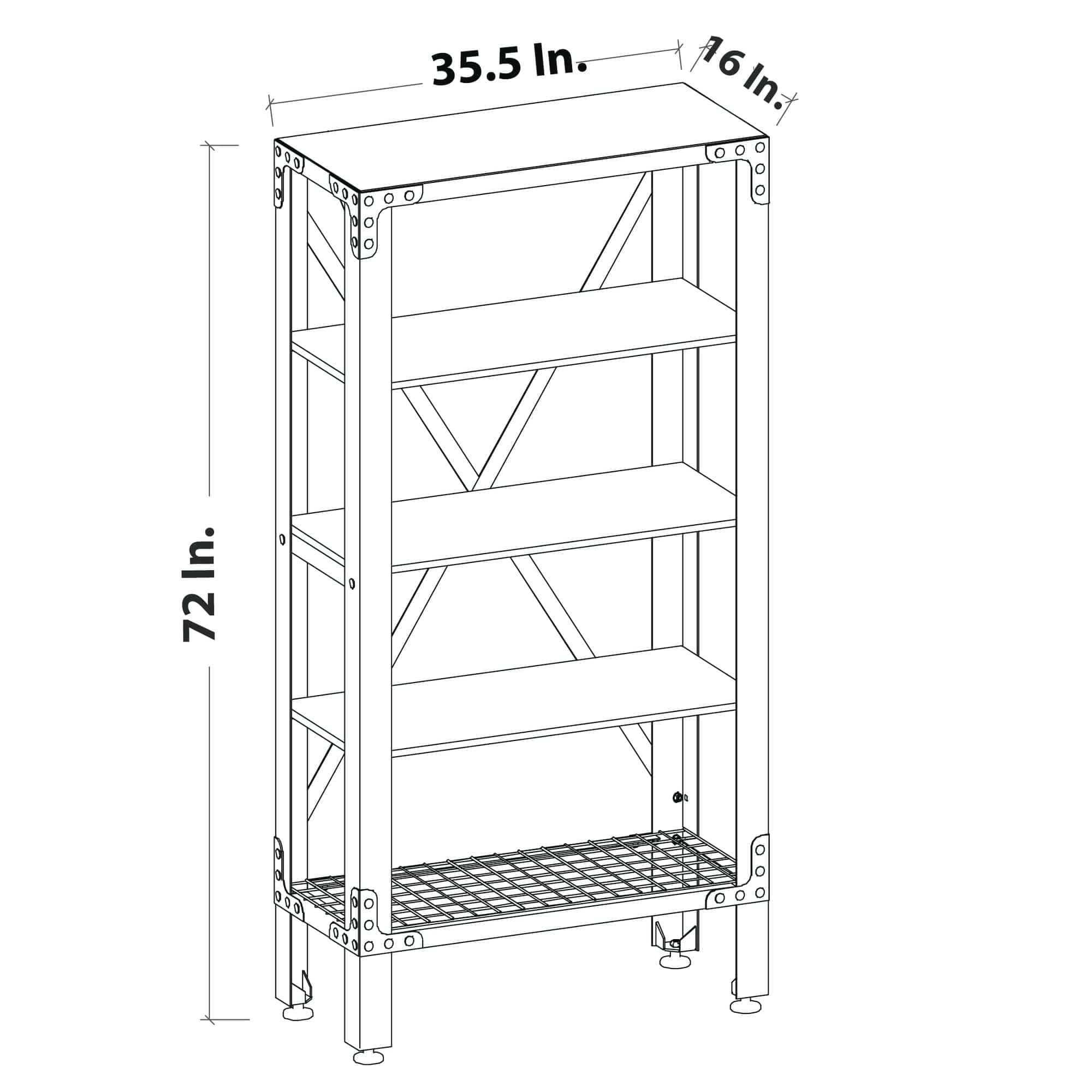 Duramax Industrial Metal and Wood Storage Shelving 68060