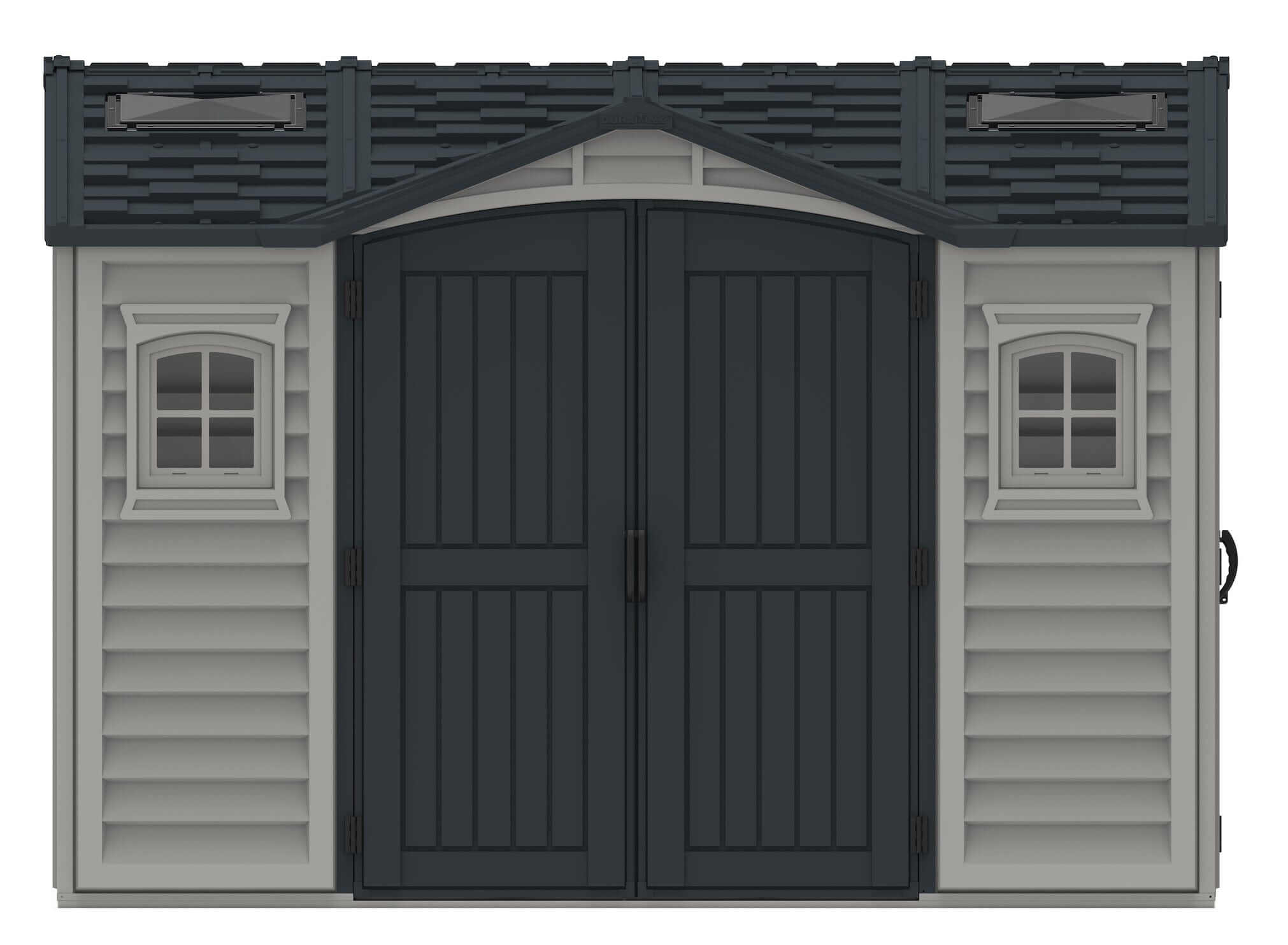 Duramax 10.5x8 Apex Pro Vinyl Shed w/ Foundation 40116