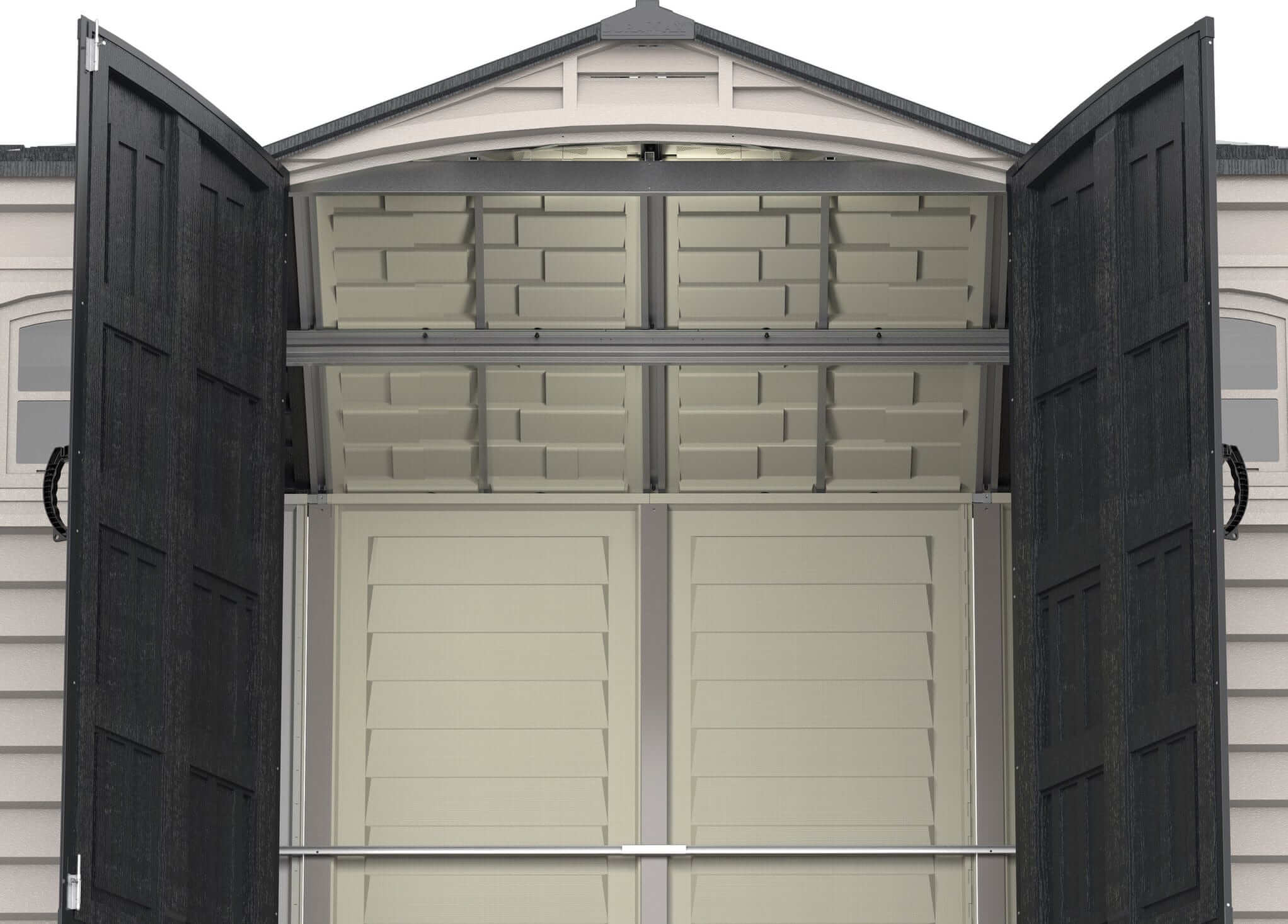 Duramax 10.5x8 Apex Pro Vinyl Shed w/ Foundation 40116