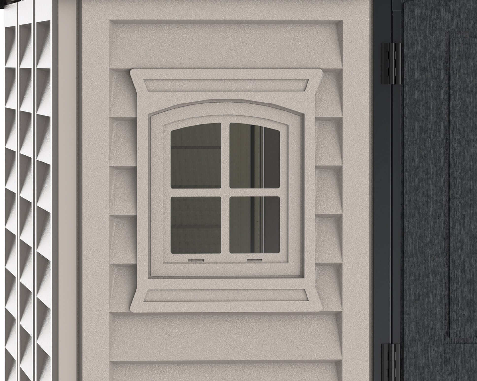 Duramax 10.5x8 Apex Pro Vinyl Shed w/ Foundation 40116