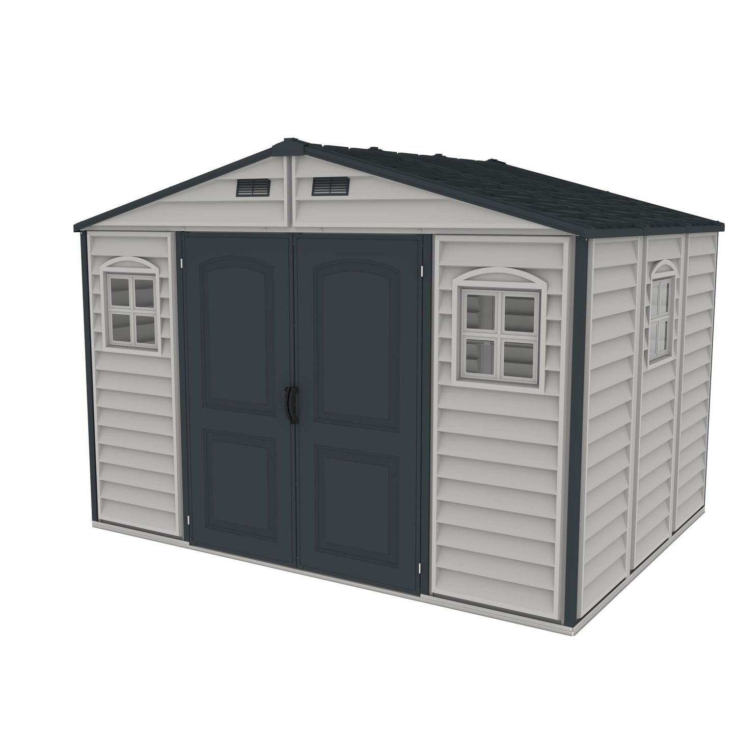 Duramax 10.5x8 Woodside PLUS Vinyl Shed w/ Foundation 30227