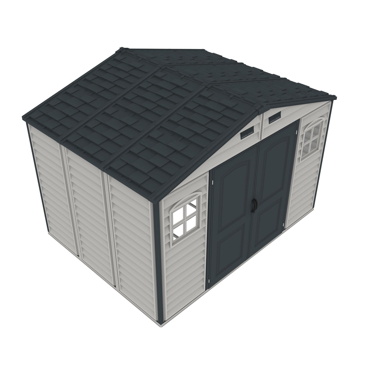Duramax 10.5x8 Woodside PLUS Vinyl Shed w/ Foundation 30227