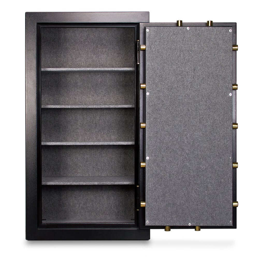 Mesa Constitution Safe MBF6032C-P with combination lock, featuring all steel construction and spacious interior shelving.