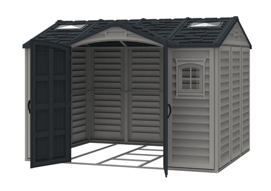 DuraMax Vinyl Shed 10.5 x 8 Apex Pro with Foundation Kit