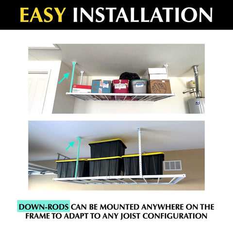 Ceiling Sam 800 lbs 4'x8' Garage Ceiling Storage 