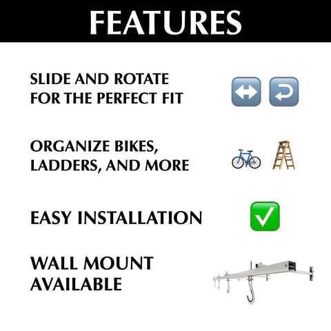 Ceiling SAM Bike Slide Pro - Wall Mount 