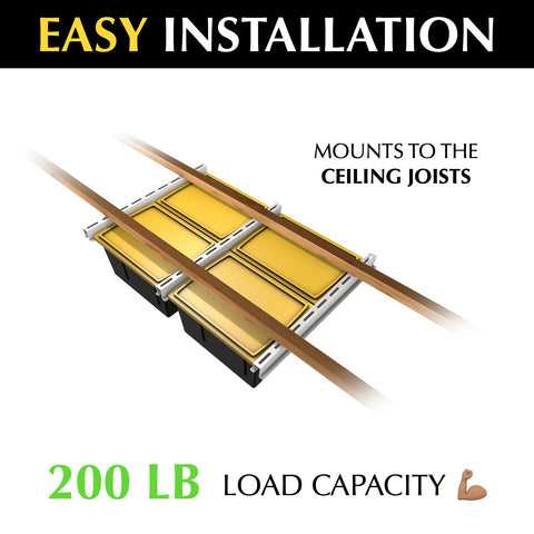 Ceiling SAM Bin-Slide Ceiling Storage Rack - Fixed