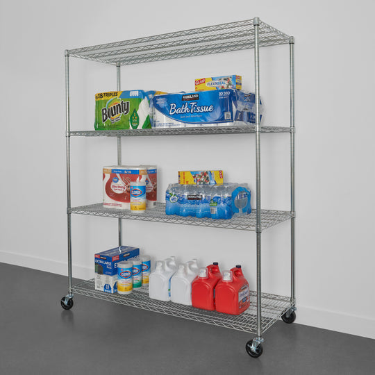 SafeRacks 24" x 60" x 72" 4-Tier Wire Rack