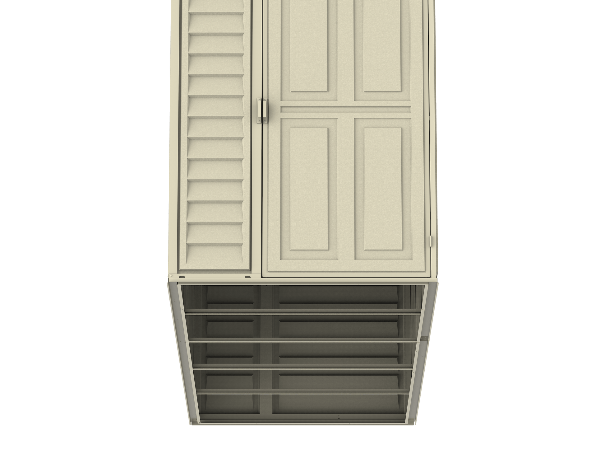 DuraMax Vinyl Shed 4x10 SideMate with Foundation Kit