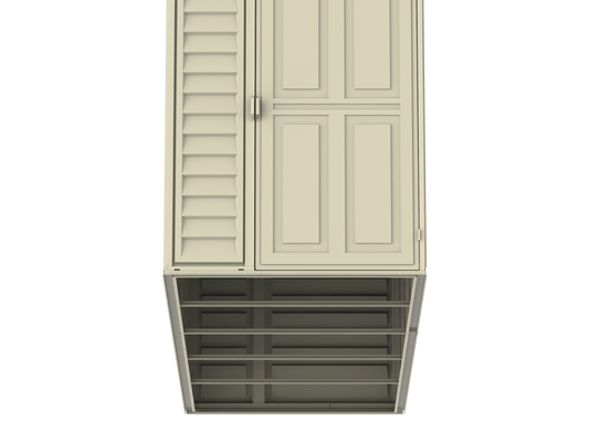 DuraMax Vinyl Shed 4x10 SideMate with Foundation Kit