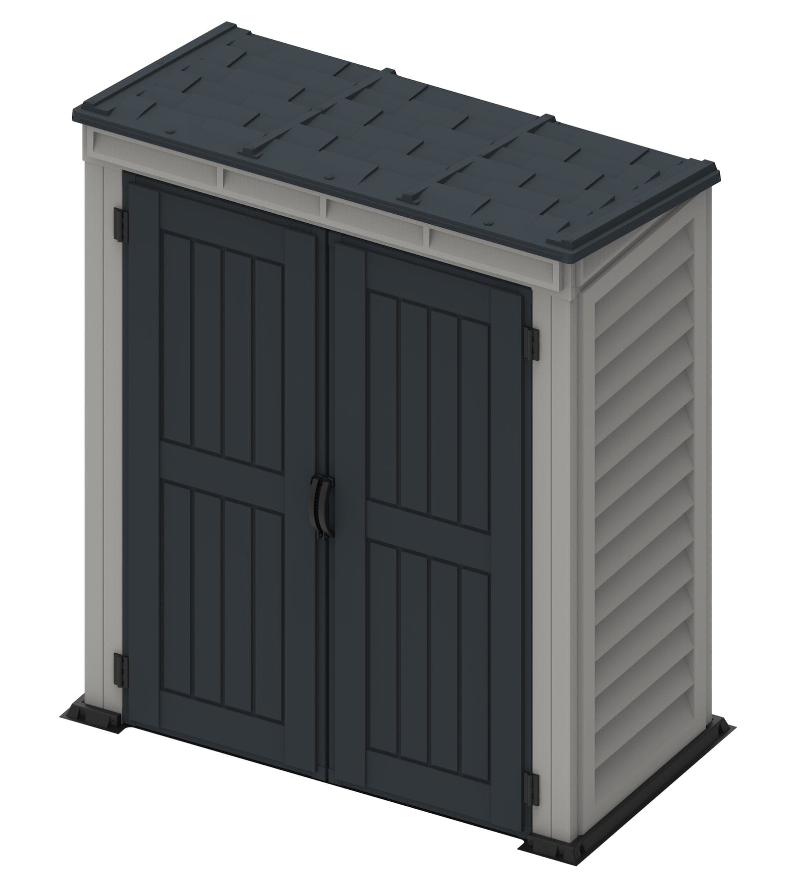 DuraMax Vinyl Shed 5x3 YardMate Pent Roof with Foundation Kit