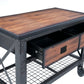 DuraMax 48 In x 24 In 2-Drawer Rolling Industrial Workbench with Wood Top