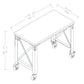 DuraMax 46 In x 24 In Rolling Industrial Worktable Desk with solid wood top