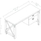DuraMax 62 In Jackson Industrial Metal & Wood desk with drawers