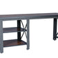 DuraMax 72 In Weston Industrial Metal & Wood desk with shelves