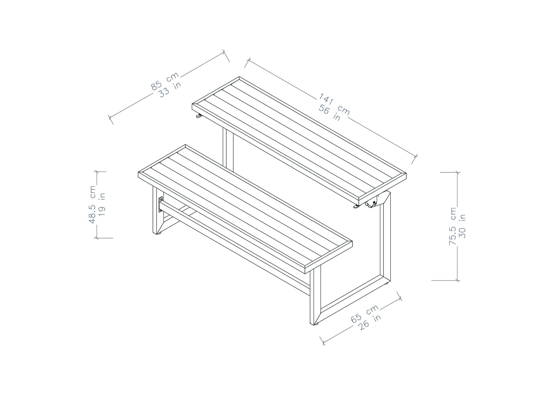 DuraMax Ashton Convertible Table Bench