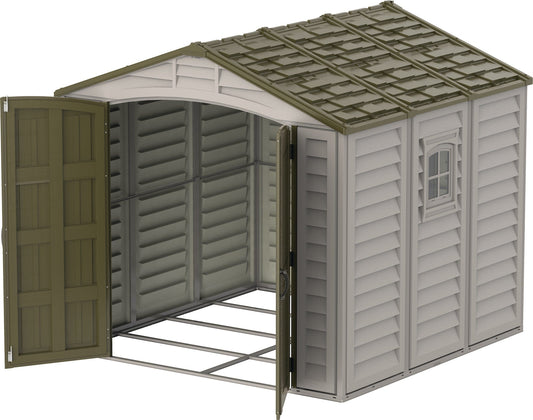 DuraMax Vinyl Shed 8x8 DuraPlus with Foundation Kit