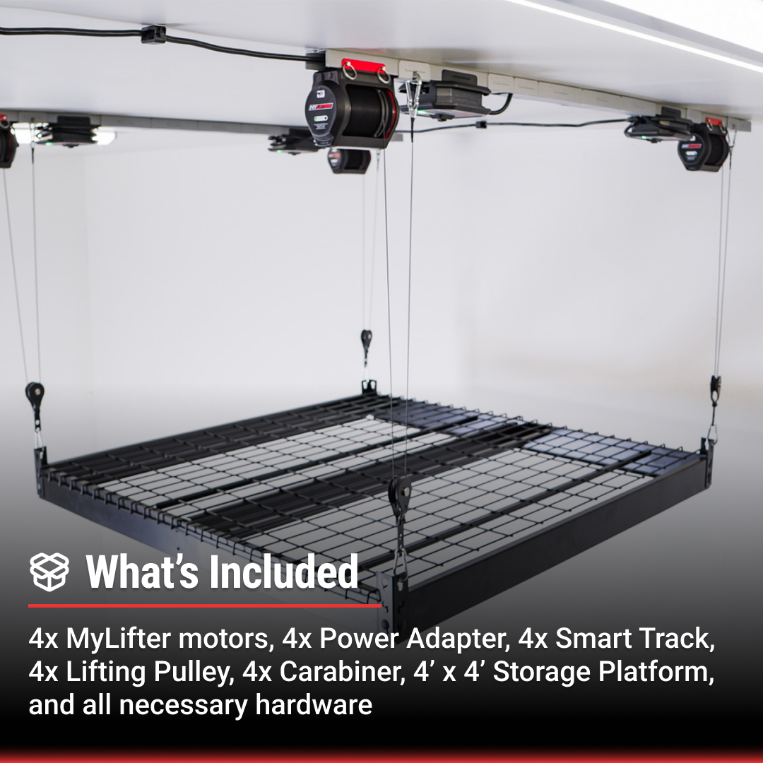 Garage Smart 4' x 4' Platform Storage Lifter - 400 lbs