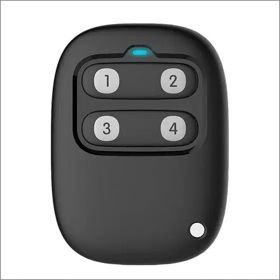 Auxx Lift remote control with four buttons for easy operation of the motorized garage storage lift.