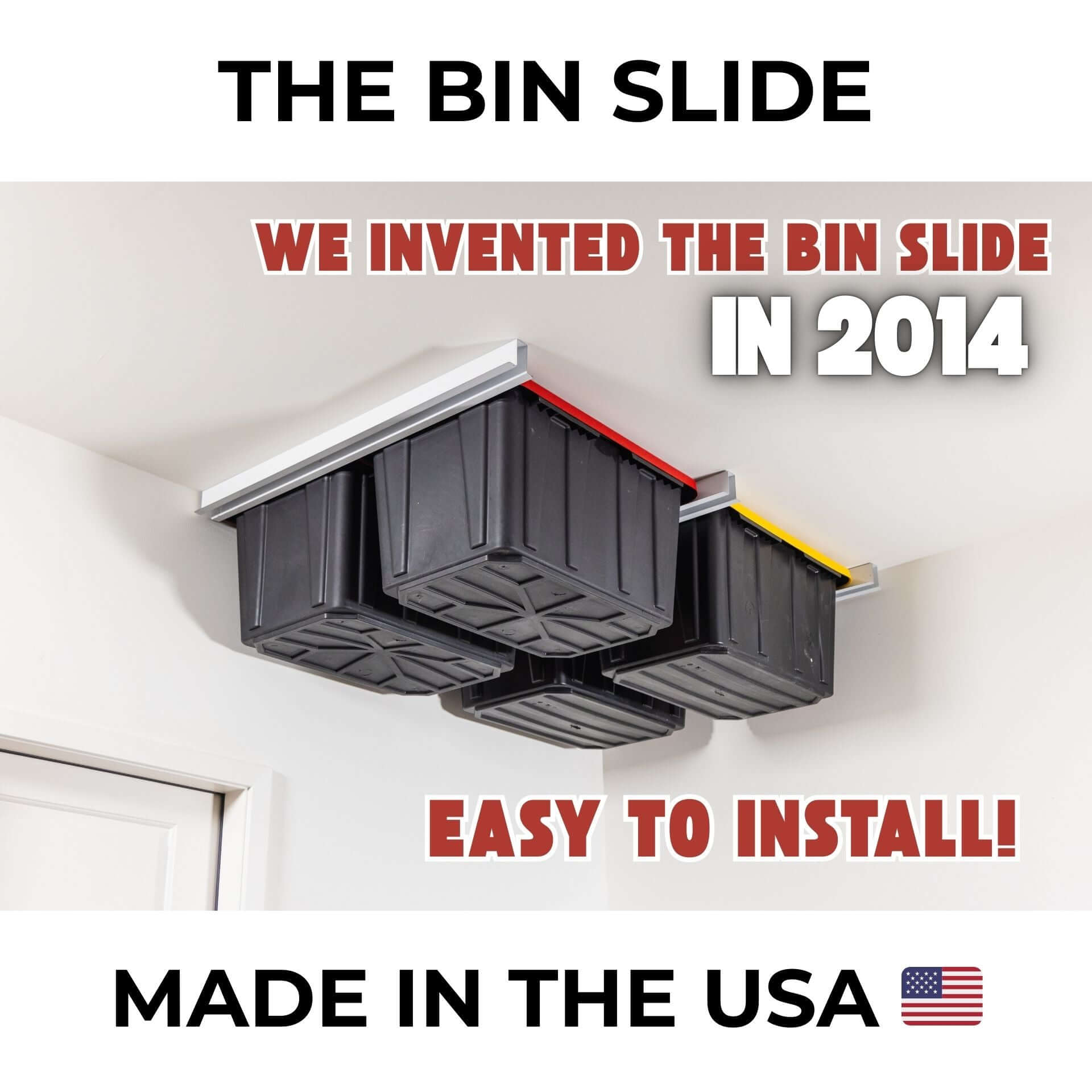Ceiling SAM Bin-Slide Ceiling Storage Rack - Fixed