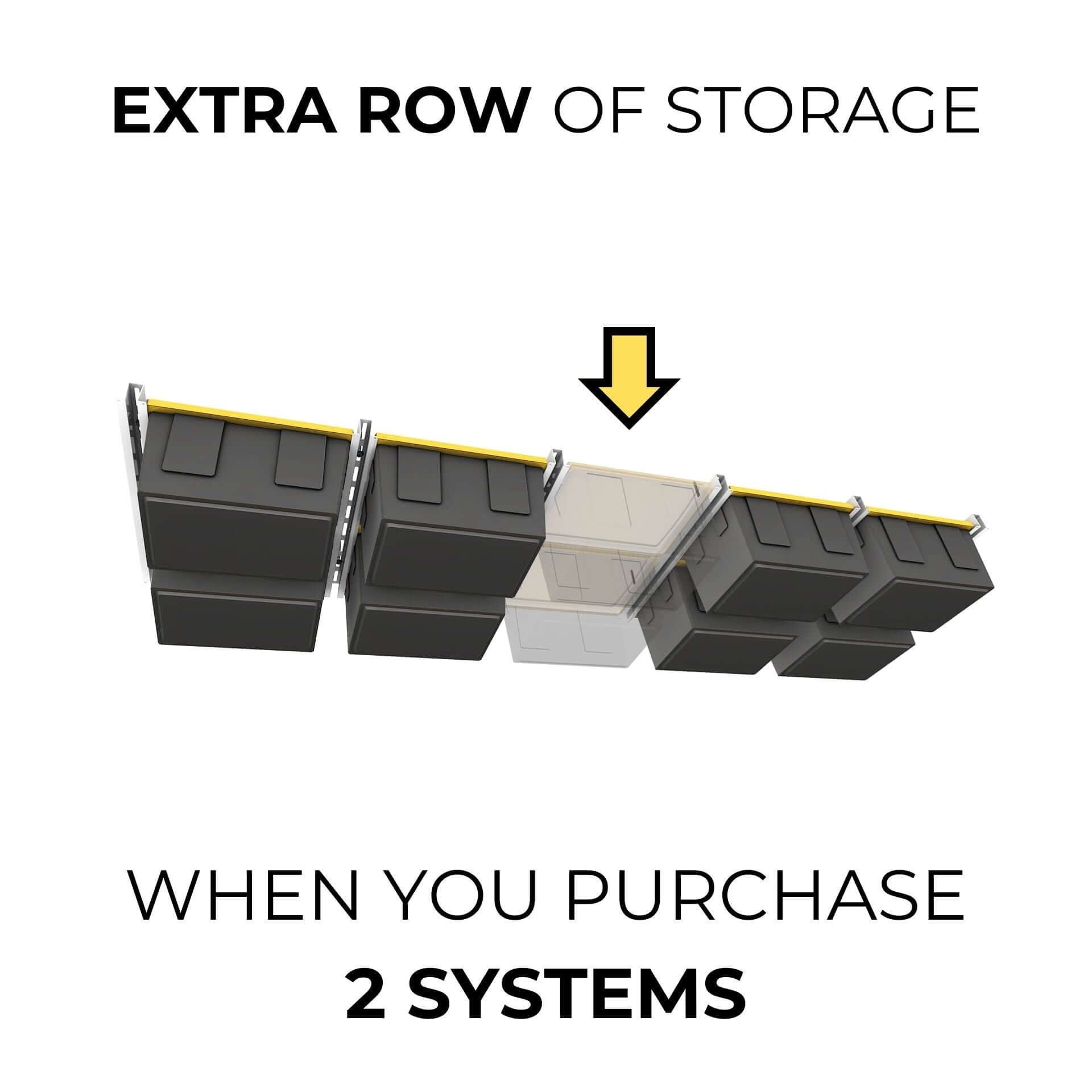 Ceiling SAM Bin-Slide Ceiling Storage Rack - Fixed
