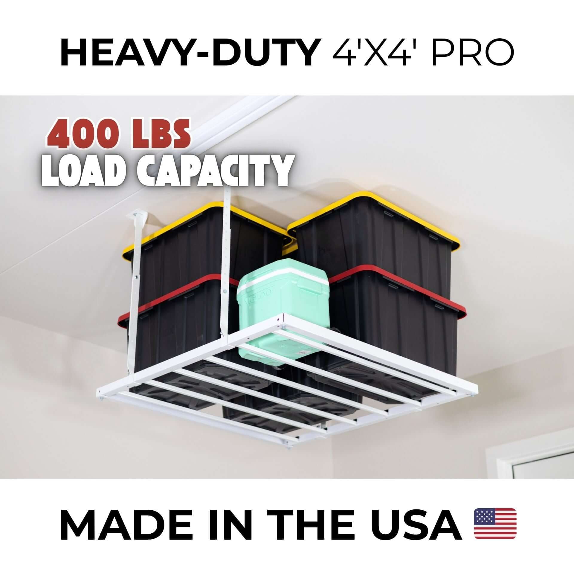 Ceiling Sam 400 lbs 4x4 Garage Ceiling Storage
