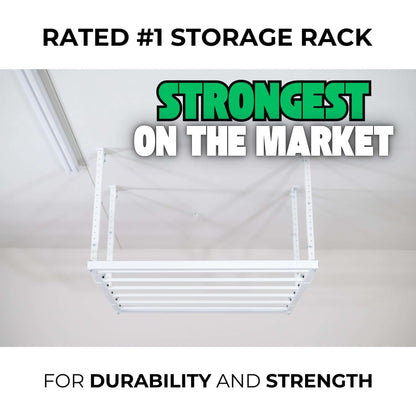 Ceiling Sam 400 lbs 4x4 Garage Ceiling Storage offering durability and strength in a top-rated storage rack.