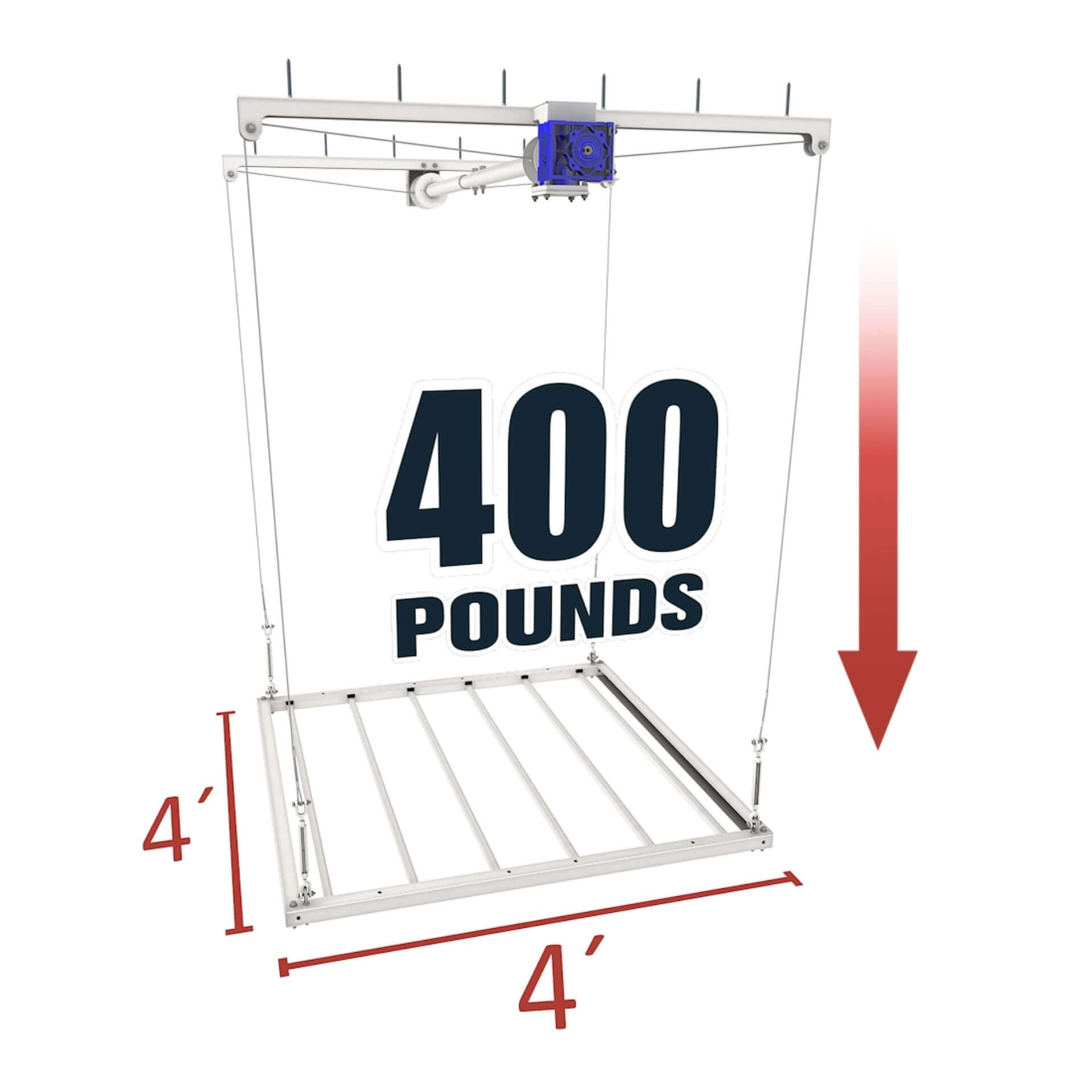 Ceiling Sam Retractable 4x4 Garage Ceiling Storage Lift