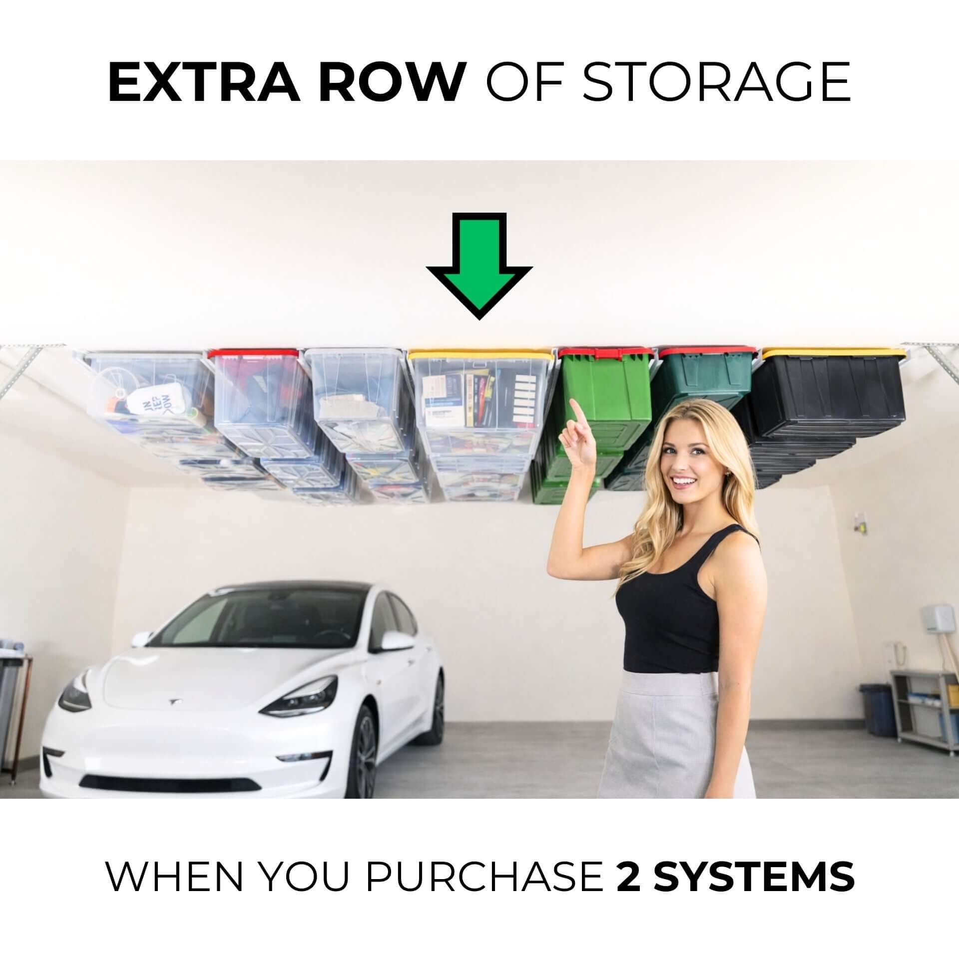 Ceiling Sam Tote Slide Pro Garage Ceiling Storage - Adjustable