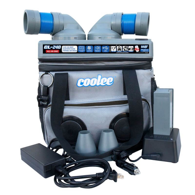 Cool Boss CL-240 Coolee | 3-in-1 Air Cooler, Ice-Chest, Bluetooth Player