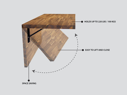 Duramax Spence 48 in. Wall Mounted Folding Table 68032