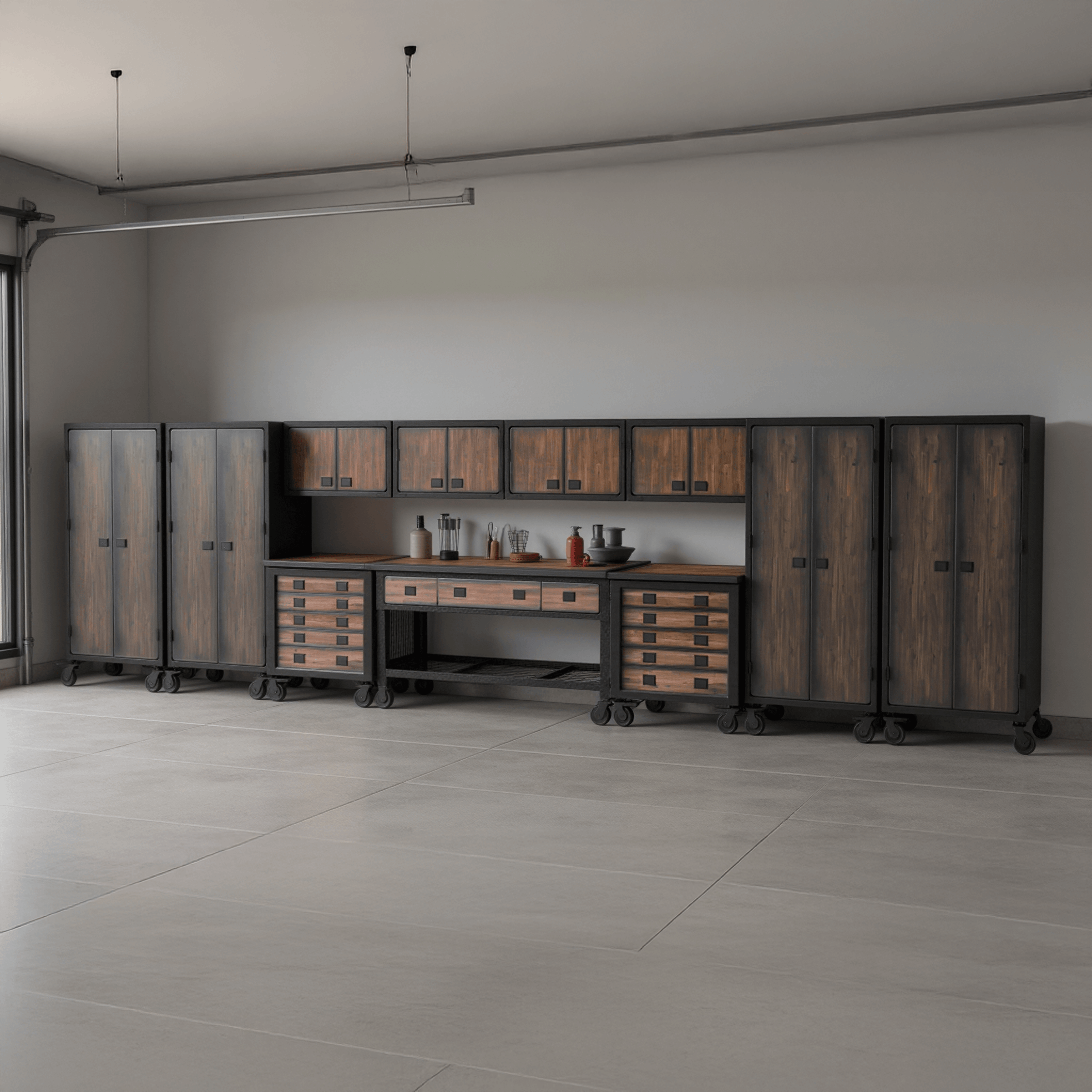 Duramax 11-Piece Garage Storage Combo Set w/ Workbench, Tool Chests, Wall Cabinets and Free Standing Cabinets 11P1WB2TC4WC4FC