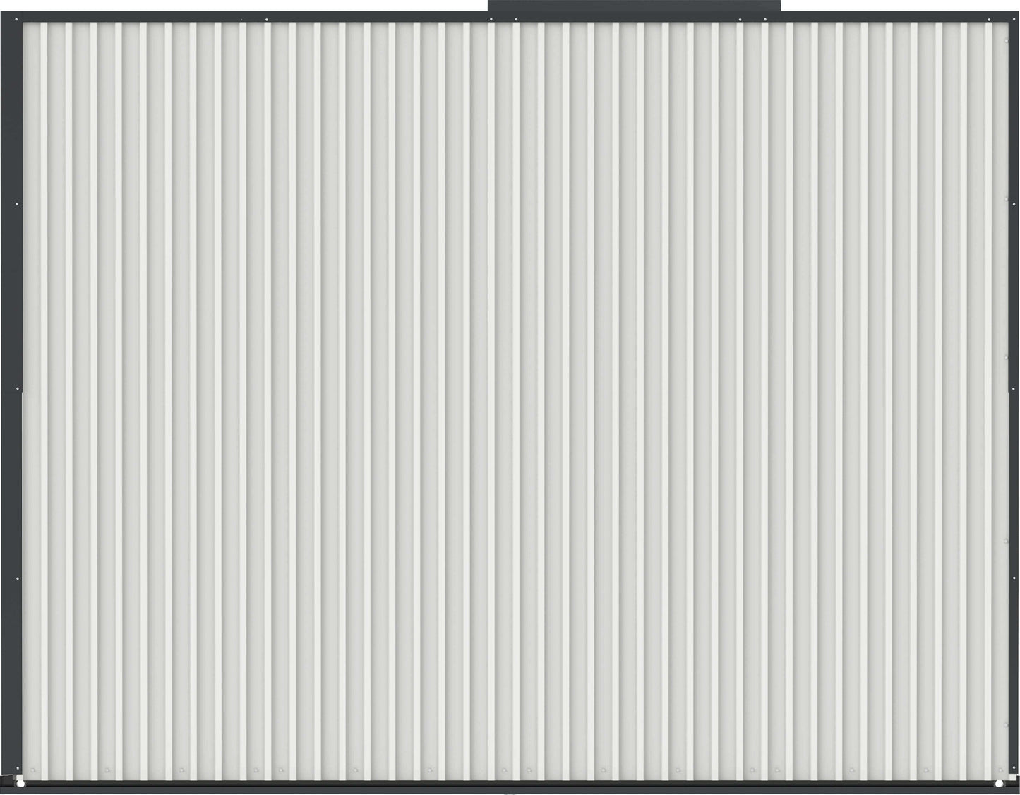 Duramax 13x10 insulated building wall panel featuring a vertical ribbed design in light gray.