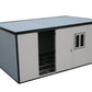 Duramax 13x10 flat roof insulated building with one window and two doors, ideal for outdoor storage and workspace.