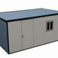 Duramax 13x10 flat roof insulated building with a single door and window for versatile outdoor storage solutions.