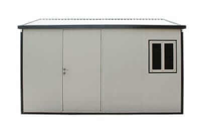 Duramax 13x10 insulated gable roof building showcasing a front view with door and window.