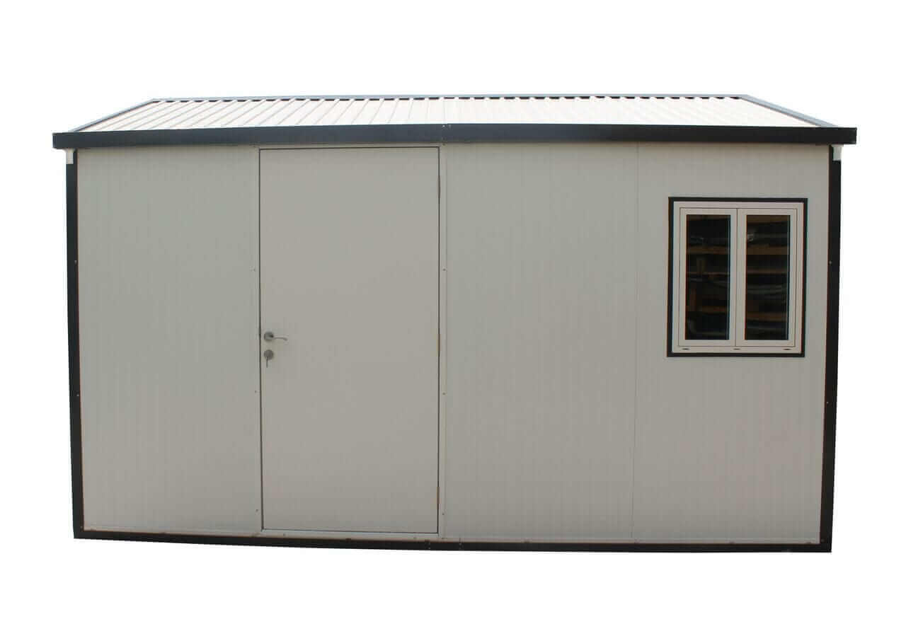 Duramax 13x10 Gable Roof Insulated Building 30932 side view with door and window