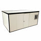 Duramax 16x10 Flat Roof Insulated Building showcases durable white galvanized steel construction.