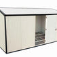 Duramax 16x10 gable roof insulated building with open door and window, suitable for various storage needs.