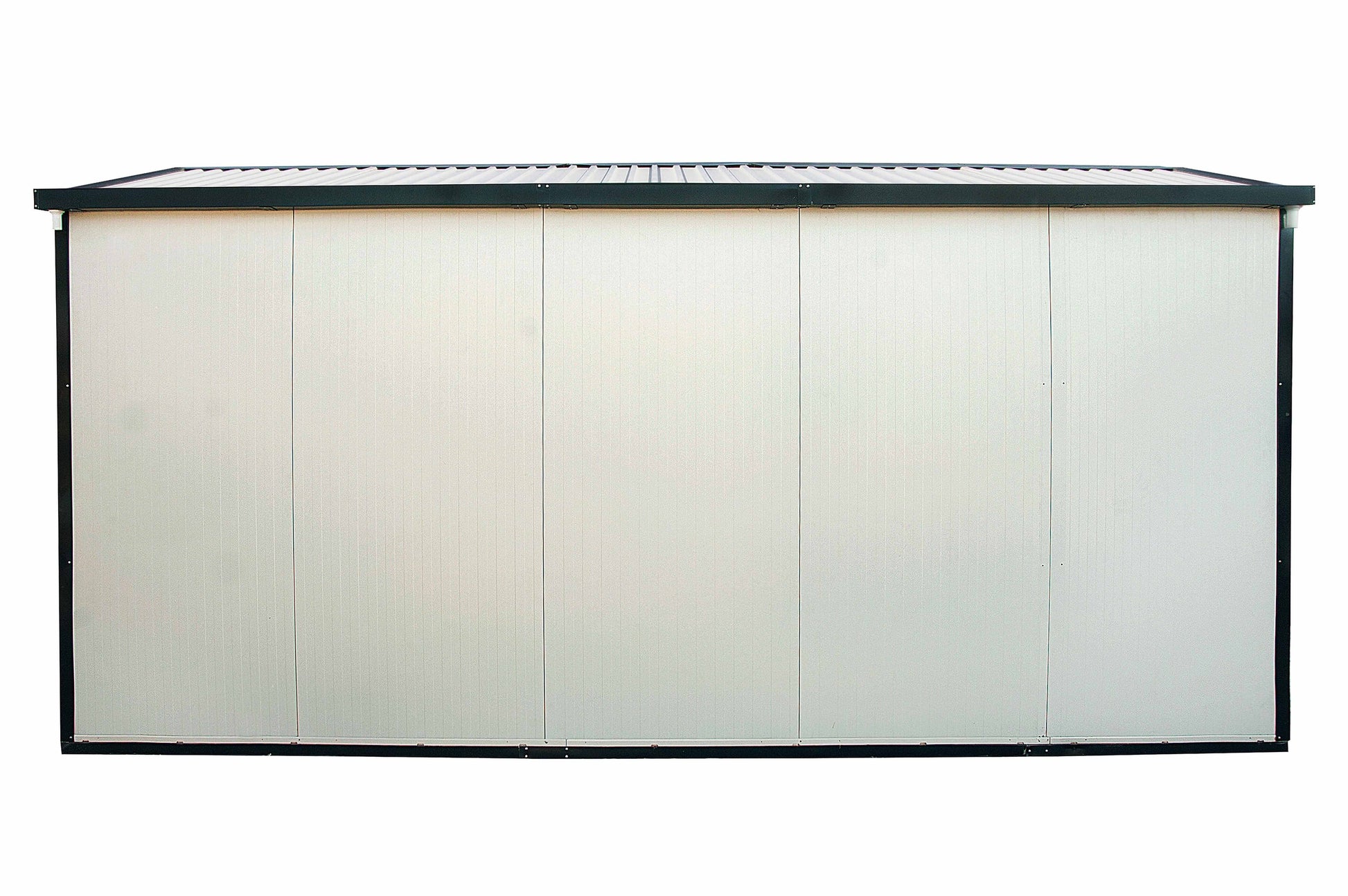 Duramax 16x10 gable roof insulated building with a sleek design and sturdy metal structure.