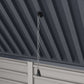Duramax 2100L MultiStore outdoor shed interior chain and hook for storage organization