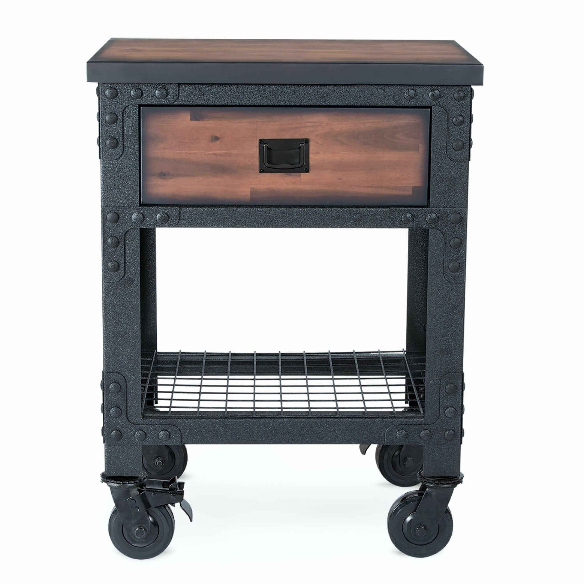 Duramax 1-drawer rolling industrial workbench with sturdy design and lower shelf, ideal for everyday use.