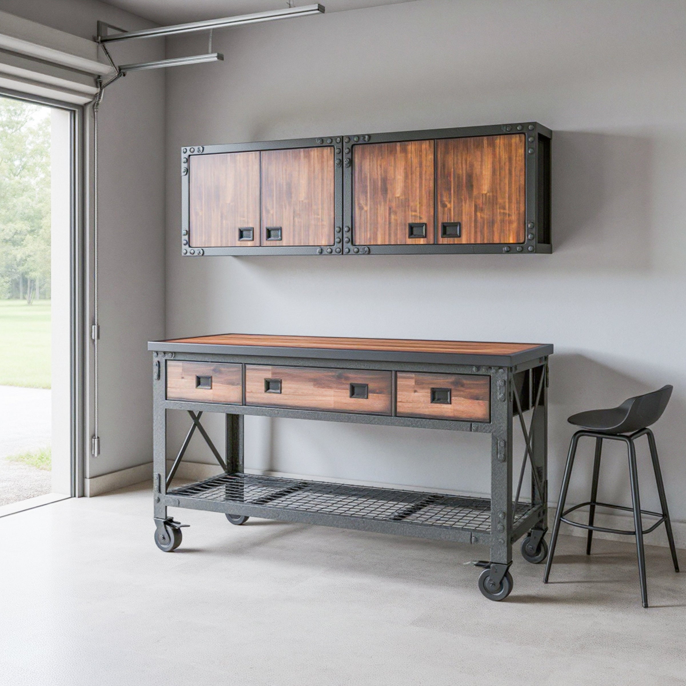 Duramax 3-Piece Garage Storage Combo Set w/ Workbench and Cabinets 3PWB2WC