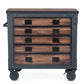 Duramax 36" 5 Drawer Rolling Tool Chest with wood top, industrial design and black metal finish.