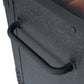 Close-up of the Duramax 36" rolling tool chest handle, showcasing its sturdy design and industrial finish.